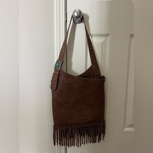Wrangler Brown Fringe Shoulder Bag